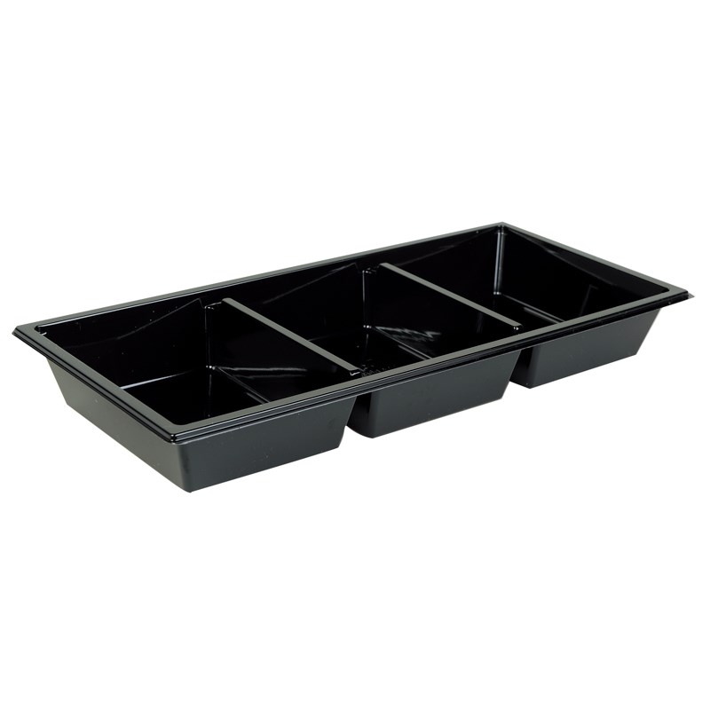 600ml Black rpet tray - euro pal