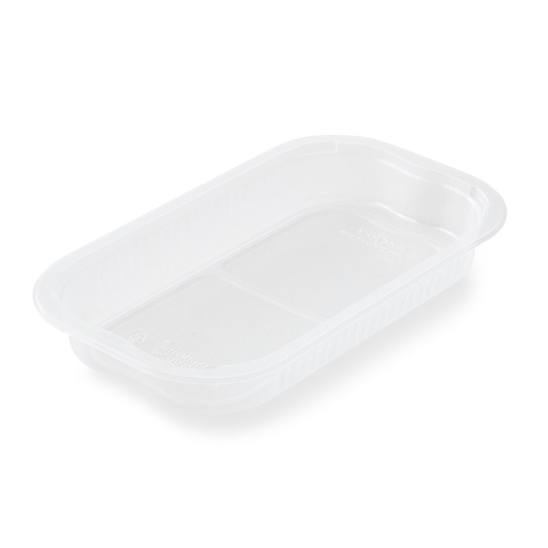 683ml Clear pp tray w/reverse handles - euro pal