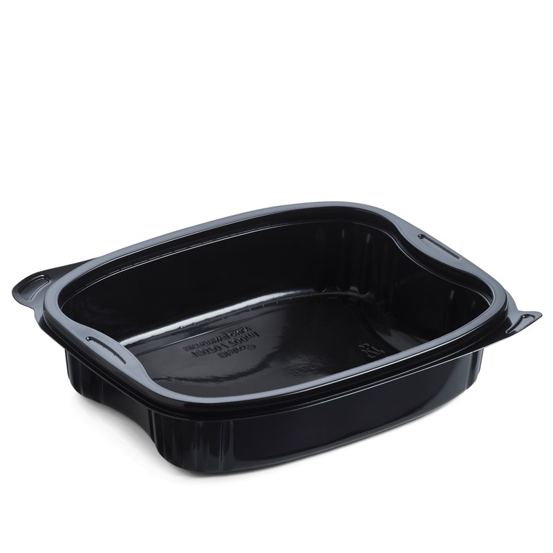 700ml Black pp tray w/reverse handles - euro pal