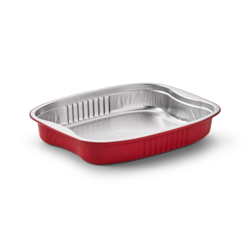 552ml Red alu coated container - US pal