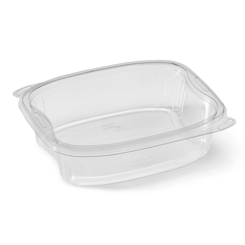 900ml Clear rpet tray w/reverse handles - euro pal