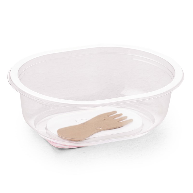 370ml Clear dpet tray w/safesnack™ - euro pal