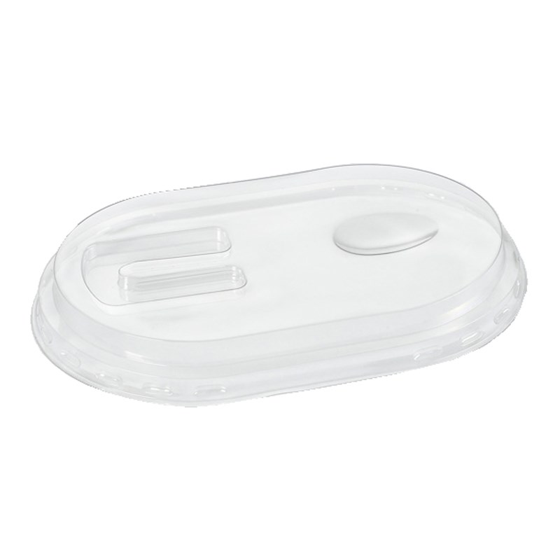 Rpet lid 180x120mm w/safesnack™ feature - euro pal