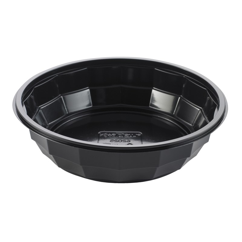 714ml Black rpet tray - euro pal