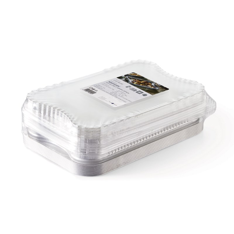 Set - 10pack 1896ml Aluminium container w/reverse handles - euro pal