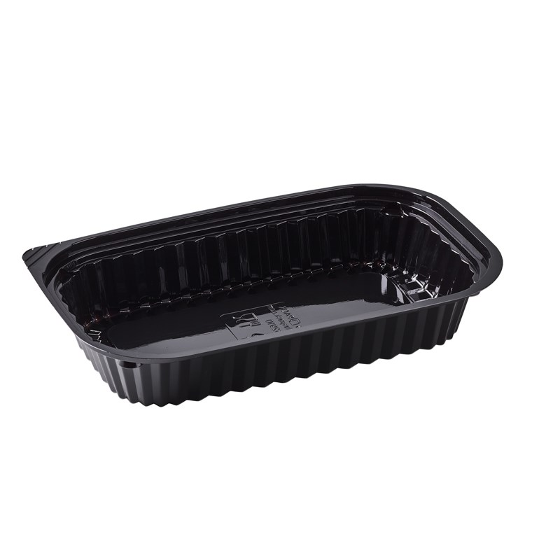 500ml Black rpet tray - euro pal