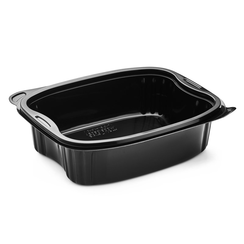 900ml Black pp tray w/reverse handles - euro pal