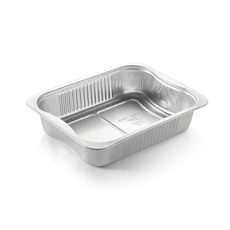 1427ml Aluminium container w/reverse handles - bulk chep