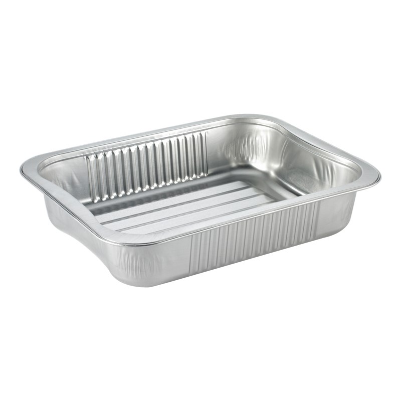 1177ml Aluminium container w/ridged bottom, reverse handles - euro pal