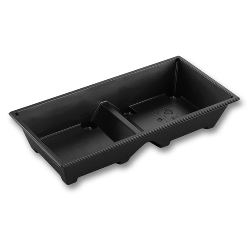 1200ml Black rpet tray 2 comp - euro pal