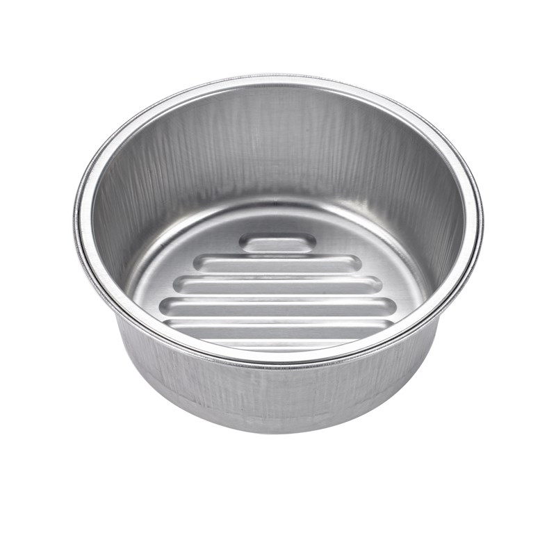 364ml Aluminium container w/ridged bottom - bulk transpac