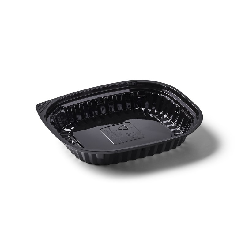 300ml Black rpet tray - euro pal