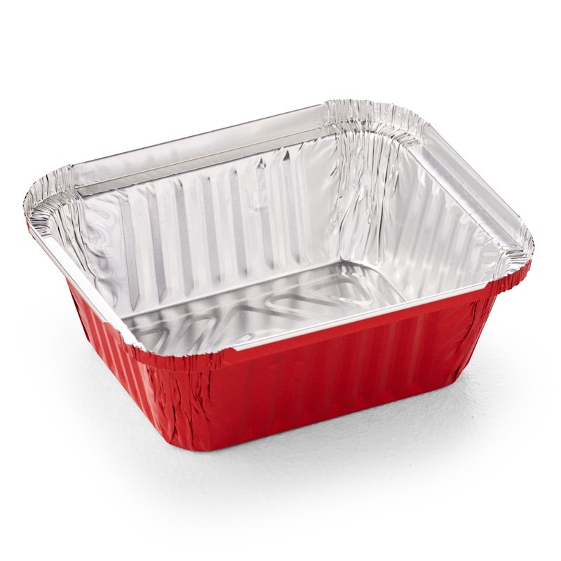 901ml Red alu coated container - bulk transpac