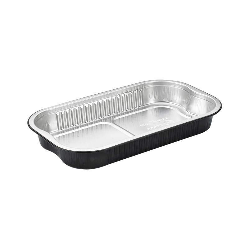 700ml Black alu coated container w/reverse handles - euro pal