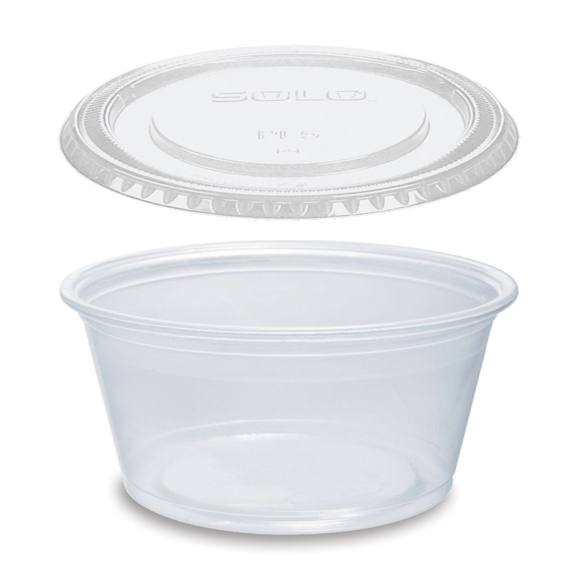 Set - 50pack 59ml Clear pp tray - euro pal