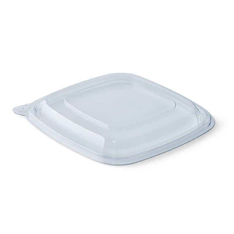 Rpet lid 174x174mm w/anti-fog, stackable, leak-proof features - euro pal
