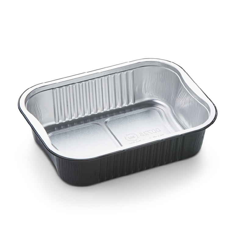 750ml Black alu coated container - euro pal