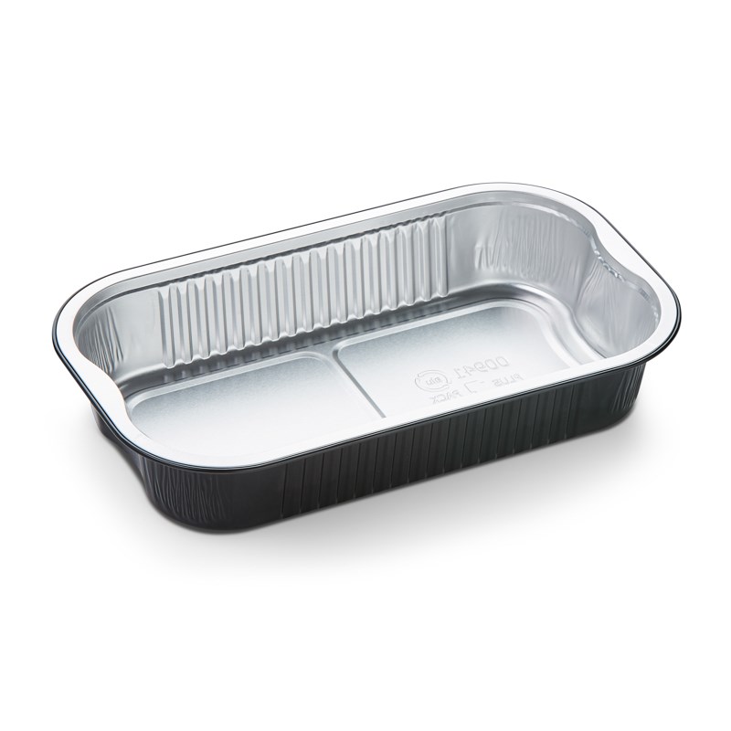 964ml Black alu coated container w/reverse handles - euro pal