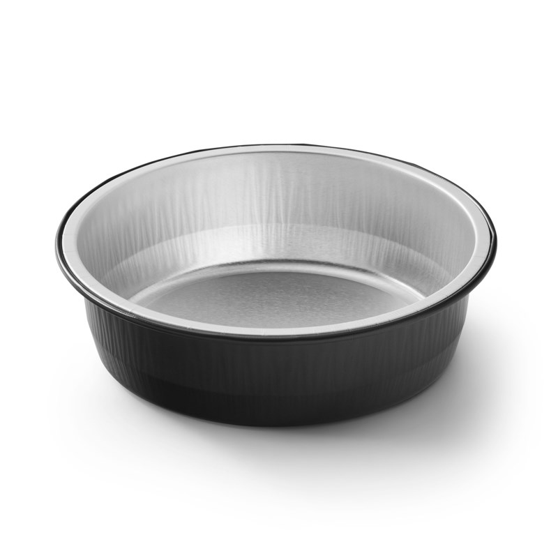 214ml Black alu coated container - euro pal