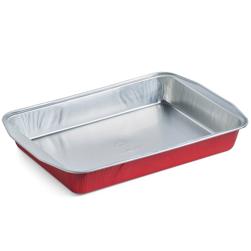 3232ml Red alu coated container w/outside handles - bulk transpac