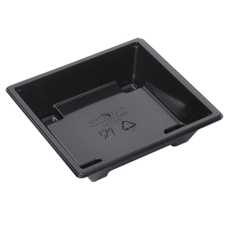 345ml Black rpet tray - euro pal