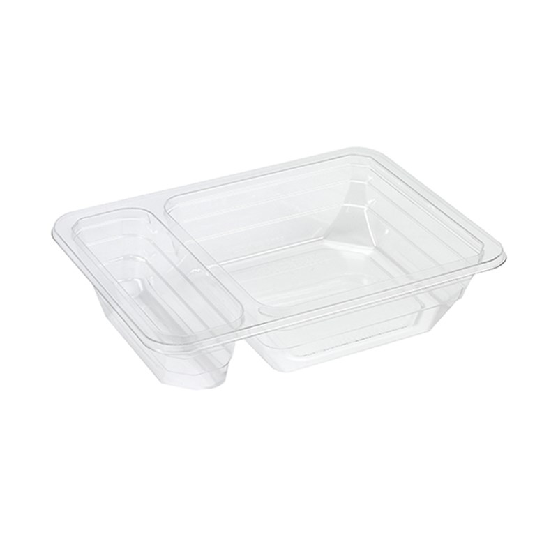 310ml Clear dpet tray 2 comp - euro pal