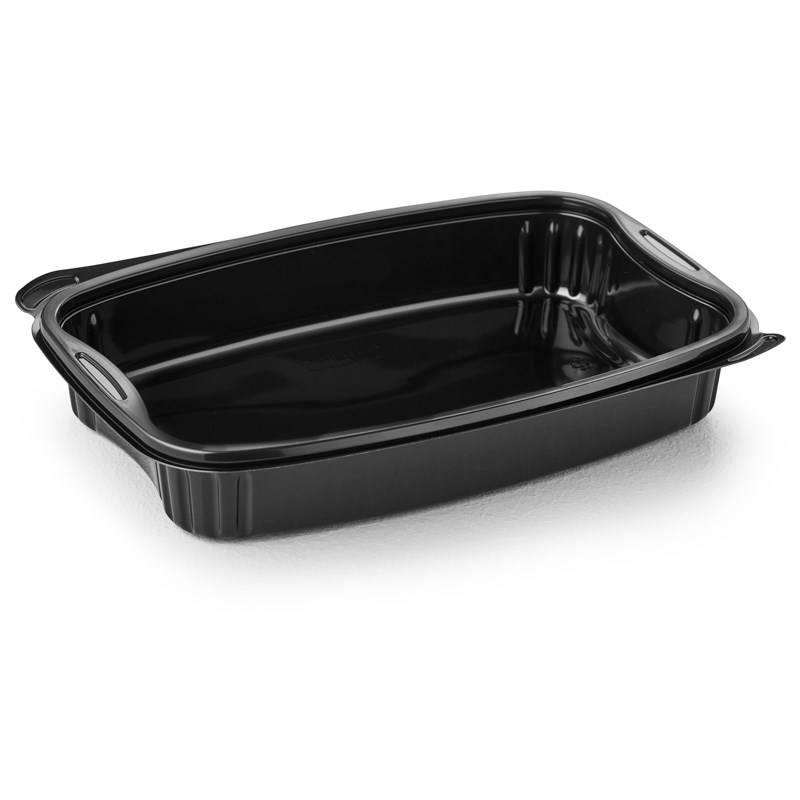 980ml Black pp tray w/reverse handles - euro pal