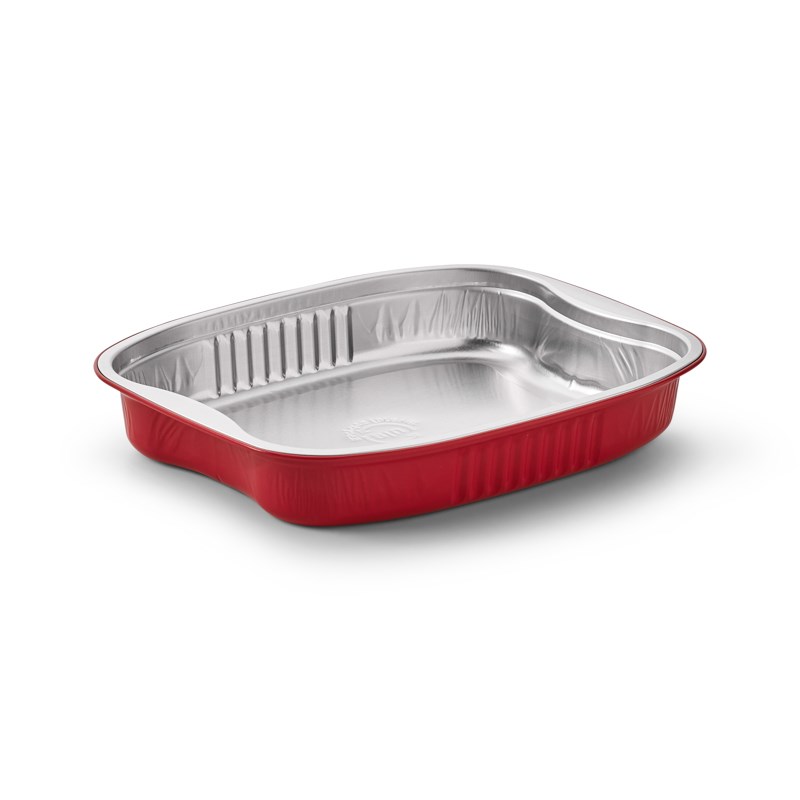 552ml Red alu coated container - US pal